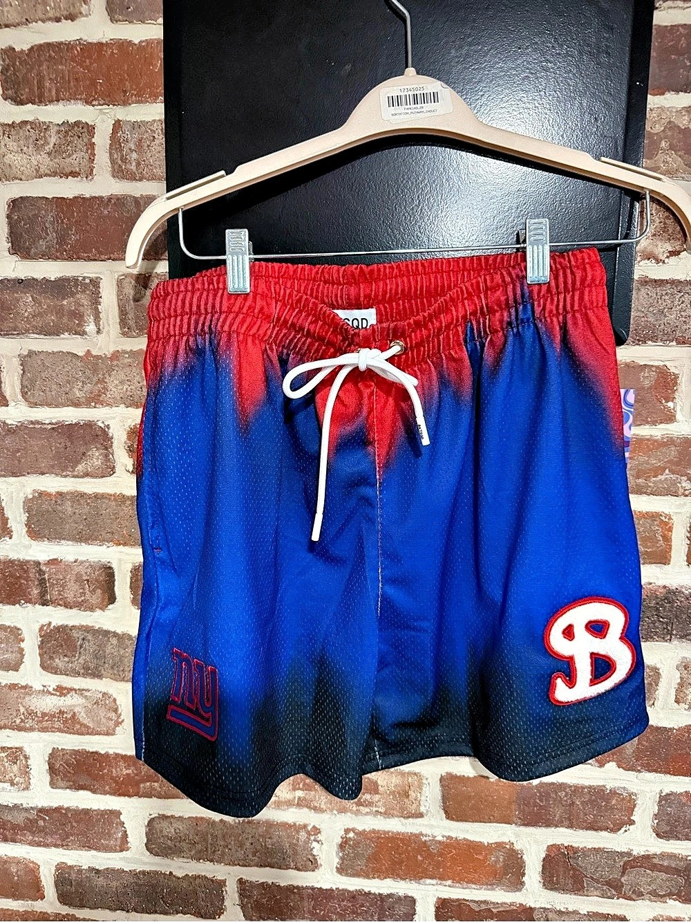 BKTSQD x NFL New York Giants Shorts Blue & Red Size AM